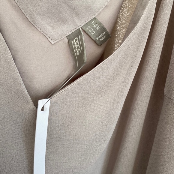 NWT Asos Curve pleated midi dress with drawstring waist - Picture 2 of 5